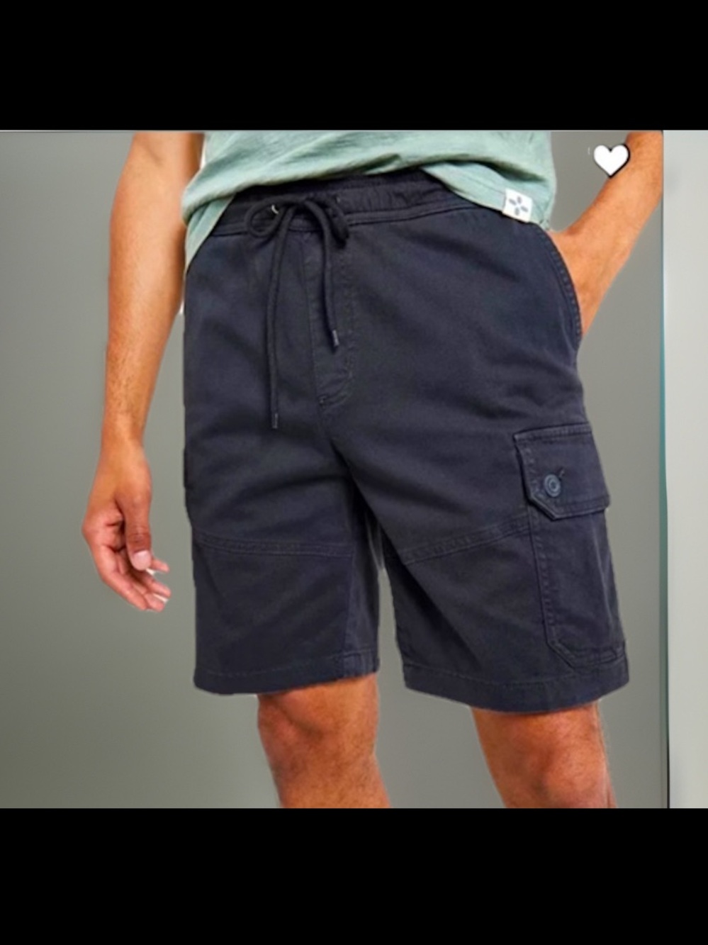 Sun + Stone Men's Cargo Shorts Elastic Waistband W/Drawcord 5 Pockets Sz XL